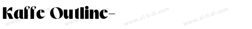 Kaffe Outline字体转换